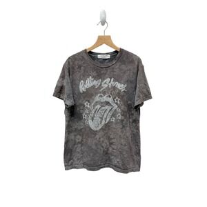 Daydreamer Rolling Stones Graphic T-Shirt Gray Tye Dye‎ Band Tee Top Size Small